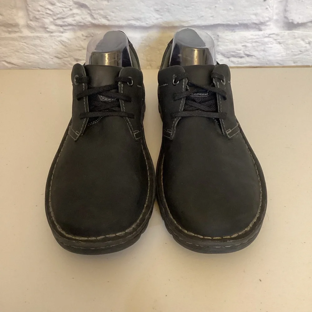 Clarks 11W Men’s Oxfords Lace Up Classic Black Comfort Shoes Wide Casual Work